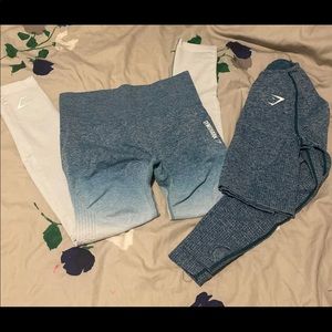 Gymshark ombré leggings and crop top
